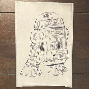 R2-D2 Sketch Art coloring sticker